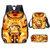 Set de Mochila Escolar de Tres Piezas de Naruto Transfronterizo para Estudiantes de Primaria y Secundaria, Mochila Infantil, Bolso de Hombro