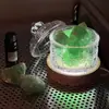 Difusor de piedra de cristal natural piedra en bruto decoración del hogar frasco de almacenamiento aromaterapia piedra mineral de cristal sal de vinagre de rosa piedra triturada