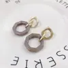 Oferta Especial Aguja de Plata Esterlina 925 Chapado en Oro Real Borla Geométrica Nuevo Diseño Pendientes de Moda Simples de Alta Calidad para Mujer
