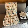 Bufanda Fina de Seda de Verano Estampado Lindo de Dachshund Algodón Lino Bufanda Retro Primavera Verano Viaje Bufanda Decorativa Versátil