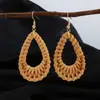 Pendientes Exagerados para Fotografía de Viaje de Verano, Pendientes Bohemios de Paja con Borlas para Mujer, Accesorios de Pendientes Estilo Vacaciones en la Costa