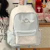 Mochila Fofa Estilo College Nova para Meninas, Bolsa Escolar Versátil e Simples Color-Blocking, Mochila Leve e Versátil para Mulheres