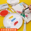 Paleta de cerâmica prato de pigmento para pintura chinesa prato para caligrafia prato de água prato de porcelana para pintura artística atacado