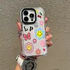 Mejor Vendido Europeo y Americano Colorido Graffiti Girasol Funda para Iphone16 Dulce y Genial Funda Transparente Anti-Caídas para Apple 17Pro