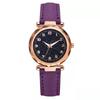 Reloj de mujer de moda con esfera digital para mujer estudiante reloj de cuarzo Starry Sky pulsera de trébol reloj de dos piezas para mujer