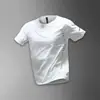 Camisa Sem Roupa Camiseta de Seda Gelada Masculina Microporosa Secagem Rápida Fina Respirável Treinamento de Badminton Comércio Exterior em estoque Top de Manga Curta