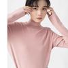 Camiseta térmica de forro polar de doble cara de peso pesado, corte ajustado, con forro polar integrado, capa base cálida de manga larga para mujer