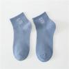 Calcetines de Algodón para Mujer de Primavera y Verano, Calcetines Deportivos Cortos de Corte Bajo, Calcetines de Oso de Dibujos Animados a la Moda, Calcetines Versátiles para Niñas, Estilo Fino de Moda