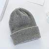 Gorro de punto europeo y americano versátil, grueso y cálido con forma de cúpula para otoño e invierno, gorro cruzado rizado, jersey de color sólido, gorro de lana para adultos