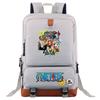 Mochila escolar de gran capacidad con estampado de Luffy de One Piece para estudiantes jóvenes, mochila de viaje para hombres y mujeres