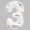 Balões Digitais de 32 polegadas Decoração de Cena de Aniversário Meninos Cerimônia Feliz Meninas Pequenas Atmosfera Adereços para Fotos