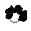 Anillo para el cabello con cuentas de terciopelo de alta calidad para el intestino grueso, temperamento femenino, elegante cuerda para el cabello con cola de caballo baja, alta elasticidad que no daña la cuerda del cabello.