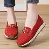 Sapatos Femininos Versáteis Retro de Moda Casual Transfronteiriços, Mocassins com Aumento de Altura, Sapatos de Salto Baixo, Mocassins, Sapatos de Viagem, Sapatos para o Dia a Dia
