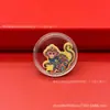 Pegatinas Doradas para Teléfono con Fotos Personalizadas, Gato de la Fortuna en Lámina Dorada, Imanes para Nevera de Aleación Dorada, Insignias de Empresa, Logotipos