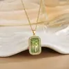 Colgante de Moda Europea y Americana Personalizado Nicho Acero Inoxidable Chapado en Oro de 18K Vintage Original Nuevo Colgante de Carta del Tarot