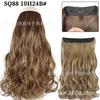 Fabricante de Cortina de Cabello para Peluca Venta al por Mayor Comercio Exterior Transfronterizo Ola Grande Fibra Química Hilo de Pesca Cortina de Cabello Rizado Extensión de Cabello Sin Costuras Pieza de Peluca