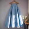Falda Azul Elegante Minimalista Estilo Francés de Cintura Alta Sencilla 2026 Verano Nueva Versátil Favorecedora para la Figura Falda Mamian