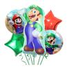 Cartoon Mario Balão de filme de alumínio Super Mary Game Kids Toy Balão de filme de alumínio Decoração de festa de aniversário