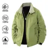2025 Nuevas Explosiones Chaqueta Retro Americana 3D para Hombre Primavera y Otoño Cuello Impermeable Combinación de Colores Exterior Versátil Flying