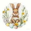 Huevo de Pascua Redondo Patrón de Ola Transfronteriza Conejo Encaje Mantel de Comedor Primavera y Verano Mantel de Comedor Occidental Lino Decoración de Pascua Esterilla Aislante de Calor