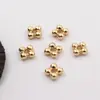 Accesorios de Latón de Xizang Espaciador de Cobre de 5 mm Espaciadores de Flor de Ciruelo Cuentas para Pulsera Accesorios de Cuentas de Buda Accesorios de Joyería Antigua