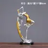 Ornamento Criativo de Luxo Leve de Menina Dançarina para Sala de Estar Decorações de Armário de Vinho Artesanato em Resina para Amigos