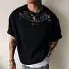 [Ventas Directas de Fábrica] Camisetas de Manga Corta de Algodón Puro Estilo Americano con Estampado de Letras para Hombres y Mujeres, Tops Sueltos Casuales y Versátiles