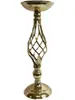 Novos Adereços de Casamento Vaso de Flores de Ferro Estilo Europeu Decoração da Mesa Principal do Casamento Recipiente para Arranjo de Flores Vaso Ornamentado de Flor de Mesa Dourado Galvanizado