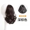 Grampo de Rolo Flor de Pera Rabo de Cavalo Curto Peruca Feminina Estilo Ocidental Pequena Curta Preguiçosa Novo Estilo Chinês Peruca de Cabelo Cacheado Fofo para Mulheres
