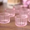 Copos de Vela Listrados Personalizados da Nossa Própria Fábrica, Castiçais de Vidro do Oriente Médio, Europeus e Americanos, Copos de Vela Perfumados, Decorações de Feriado para Aromaterapia