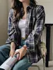 Novos Tops de Manga Longa Femininos de Verão, Camisas Xadrez Femininas, Jaquetas, Roupas Tendência de Tamanho Grande de Alta Qualidade para Proteção Solar