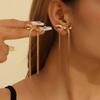 Pendientes largos con borlas y lazo, joyería transfronteriza europea y americana, pendientes clásicos de cinta para mujer de Amazon, venta al por mayor