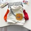 Sudadera Infantil Estilo Japonés Fabricante Modelo Nuevo Primavera Niños y Niñas Bordado de Dibujos Animados Sudadera Mochila Tiempo Superior Tendencia 6006