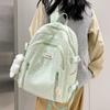 Mochila Pequena Fresca para Menina Estudante do Ensino Fundamental Feminino Mochila de Alto Valor Estilo Japonês Simples Estudante Universitário Mochila Leve e Impermeável
