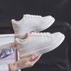 Tênis Branco Versátil Estudante Sola Grossa Sapatos Femininos Estilo Casal Tênis Esportivo Casual Sapatos Casuais Masculinos Moda 2024