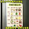Fórmula Universal para el Desayuno Pegatina Magnética Plana de Acrílico para Refrigerador Decoración Creativa de Ciencia de la Salud para el Hogar Regalo