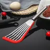 Juego de Espátulas de Silicona Mango de Roble Primavera Espátula para Pescado Frito Espátula para Huevos Fritos Espátula para Bistec Frito Espátula de Silicona Utensilios de Cocina