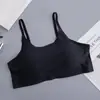Top Tubinho Esportivo Sem Costura de Seda Gelada com Costas Vazadas Respiráveis, Alça de Ombro Ajustável, Sem Fio, Anti-Exposição, para Mulheres