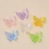 Mariposas de Colores Neón Volando Alrededor, Accesorios Creativos Hechos a Mano para Joyería DIY, Pequeños Accesorios de Resina de Pegamento Crema, Materiales para Hebillas de Zapatos al por Mayor