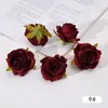 Novo Modelo de Cabeças de Flor Rosa Simulada Acessórios DIY Flor Artificial de Tecido de Seda Individual Decoração de Cena de Casamento Arranjo de Flores Adereços para Fotografia