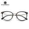 STUDIOMUKU gafas de madera geniales moda nacional nueva marca nacional gafas de marco redondo gafas de marco degradado