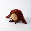 Chapéus de bebê para primavera e outono, toucas casuais para bebês, chapéus fofos com proteção para as orelhas para meninos e meninas, toucas quentes de algodão puro para recém-nascidos no inverno