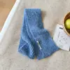 2025 Nuevo Estilo Coreano de Invierno Estilo Ins Bufanda de Punto Cálida y Versátil de Color Sólido para Estudiantes con Buen Aspecto y Bufanda Exterior