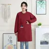 Delantal Reversible Otoño e Invierno para Cocina Casera, Ropa de Trabajo Impermeable y Resistente a Manchas, Cárdigan de Manga Larga para Mujer, En Stock