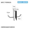Gancho trasero para puerta de vidrio transfronterizo, sin perforaciones, para colgar en la pared, de 2 cm de grosor, de acero inoxidable, para puerta de armario