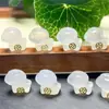 Cristal Púrpura y Blanco Natural, Hazte Rico Inmediatamente, Agujero Pasante Tridimensional de Doble Cara Pieza de Tallado para Accesorio de Pulsera DIY, Nuevo Modelo 2026