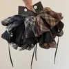 Pasador de Pelo Estilo Vintage con Textura de Nieve y Colgante de Moño para Mujer, Pinza para Cola de Caballo para la Parte Trasera de la Cabeza, Accesorio para el Cabello Semi-Recogido con Estilo Elegante