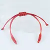 Pulsera semiacabada DIY y cordón de nudo tejido a mano con cuentas y cierre de seguridad, cordón rojo para el año del zodiaco, en stock