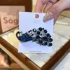 Pinza de resorte Peacock de lujo ligero para la parte trasera de la cabeza, media coleta, pasador, pinza horizontal, pasador de estilo retro a la moda, pinza para el pelo, accesorios para el cabello