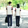Roupas de Casal para Fotos de Formatura Outono e Inverno Fatos de Manga Curta Uniformes de Turma para Alunos do Ensino Médio e Fundamental Fatos para Reunião Esportiva Conjunto de Três Peças 2026